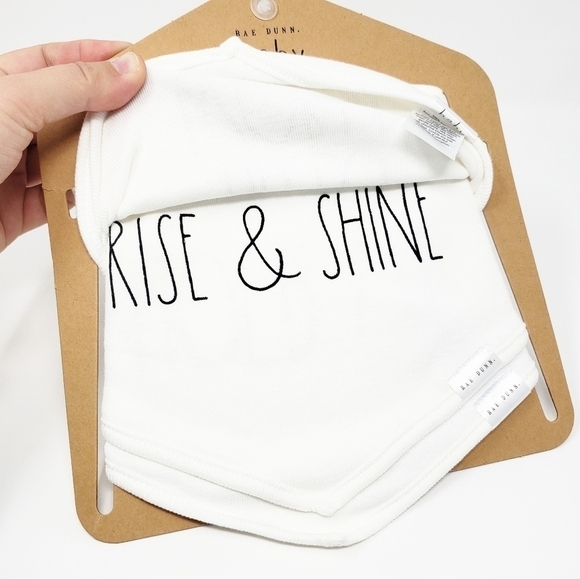 RAE DUNN Hello World bib set bandana style - Picture 3 of 5